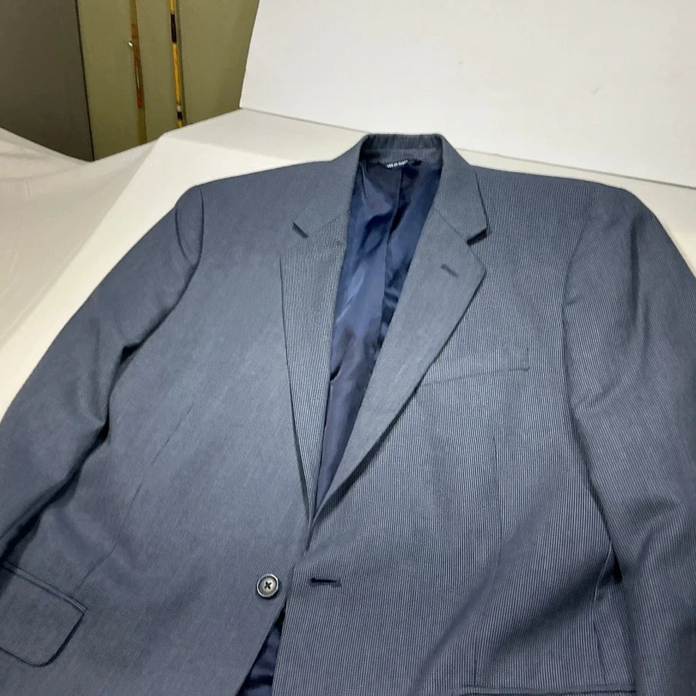 Croft & Barrow Men's 44L Blue‎ Patterned Classic Fit Blazer Sport Coat Jacket